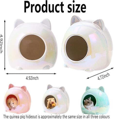 Esamploe Guinea Pig Hideout,Washable Ceramic Guinea Pig Bedding,Cool Guinea Pig Bedding,The Perfect Hiding Place for Guinea Pigs Hamsters and Chinchillas(White) in Kuwait