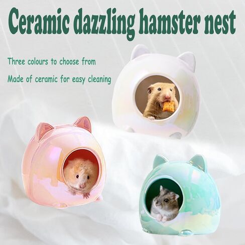 Esamploe Guinea Pig Hideout,Washable Ceramic Guinea Pig Bedding,Cool Guinea Pig Bedding,The Perfect Hiding Place for Guinea Pigs Hamsters and Chinchillas(White) in Kuwait