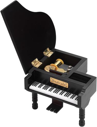 صندوق موسيقى خشبي من Jacksking، صندوق موسيقى خشبي على شكل بيانو كبير مع مقعد صغير هدية إبداعية لعيد الميلاد in Kuwait