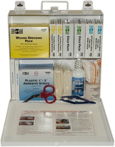 First Aid Only-6021 ANSI Plus #50 207 Piece Steel Case First Aid Kit with Wall Mount, 9.5" Height x 9.5" Width x 2.75" Depth in Saudi Arabia