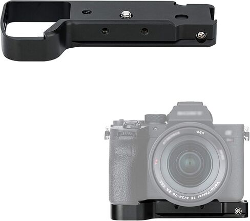 JJC GP-X2 دعامة تمديد مقبض اليد المعدنية لكاميرا Sony A7CII A7C II A7CR A7C R، لحامل Airtag، وسادة مضادة للانزلاق، مع لوحة إطلاق سريع Arca Swiss، فتحة حامل ثلاثي 1/4"-20 وفتحة حزام اليد in Kuwait