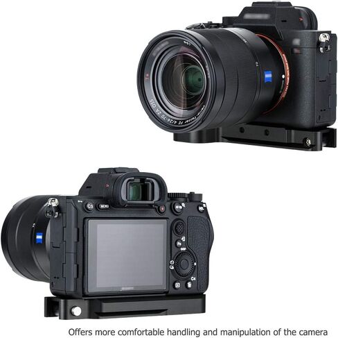 JJC GP-X2 دعامة تمديد مقبض اليد المعدنية لكاميرا Sony A7CII A7C II A7CR A7C R، لحامل Airtag، وسادة مضادة للانزلاق، مع لوحة إطلاق سريع Arca Swiss، فتحة حامل ثلاثي 1/4"-20 وفتحة حزام اليد in Kuwait