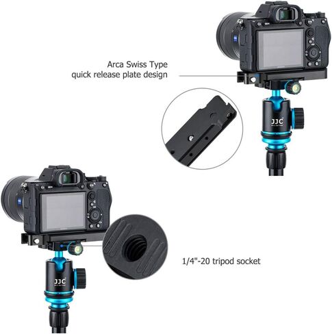 JJC GP-X2 دعامة تمديد مقبض اليد المعدنية لكاميرا Sony A7CII A7C II A7CR A7C R، لحامل Airtag، وسادة مضادة للانزلاق، مع لوحة إطلاق سريع Arca Swiss، فتحة حامل ثلاثي 1/4"-20 وفتحة حزام اليد in Kuwait
