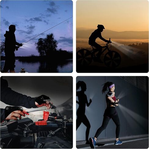 قفازات مصباح يدوي LED قابلة لاعادة الشحن بدون استخدام اليدين، هدايا للرجال، ادوات رائعة للتخييم وصيد الاسماك في الهواء الطلق، فكرة هدية عيد الميلاد والكريسماس للرجال والنساء الذين لديهم كل شيء، زوج in Kuwait