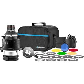 Westcott Optical Spot by Lindsay Adler with 50mm EF Mount Lens, 11 GOBO Designs, 5 Color Gels, & Travel Case (Bowens Mount) | 50mm EF Mount, 5 Color Gels, 11 GOBO Designs in Kuwait