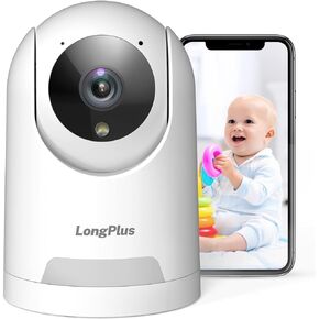 LongPlus Indoor Security Camera, Pet Camera with Phone App, WiFi Cameras for Home Security with 360° Auto Motion Tracking,Baby Monitor Cameras with Pan Tilt, AI Human Detection,Two-Way Audio, SD&Cloud in Kuwait