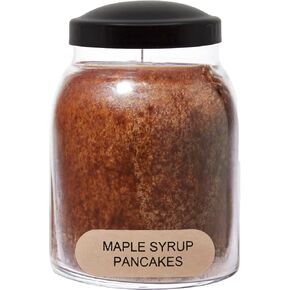 A Cheerful Giver - Maple Syrup Pancakes - 34oz Papa Scented Candle Jar with Lid - Keepers of the Light - 155 Hours of Burn Time, Gift for Women, Brown