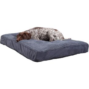 Happy Hounds Daisy Deluxe Supportive Sherpa Dog Bed, Large (48 x 36 in.), Pewter in Kuwait