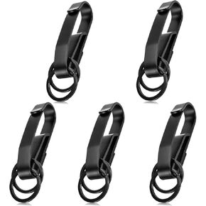 Yisheme Duty Belt Key Holder, Key Clip for Belt, Stainless Steel Tactical Stealth Key Holder for Police and Fire Agencies (5Pack), Black, 4.5*1.0*0.5 IN in Kuwait