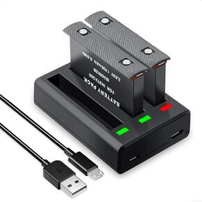 عبوتان من بطاريات 1800 مللي أمبير في الساعة لكاميرا Insta360 ONE X2 ومحور شاحن USB سريع ثلاثي القنوات لبطارية Insta360 ONE X2 (البطارية غير مقاومة للماء) in Kuwait