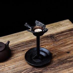 THE WUJII Rustic Bird Iron Candle Holder, Black Metal Candlestick Holder for Table Decor, Tea Lights and Taper Candle Holders in Saudi Arabia