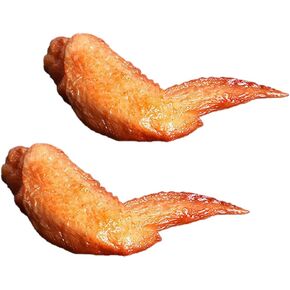 دويفن 4 قطع من اجنحة الدجاج الاصطناعية، نموذج اجنحة دجاج محمصة محاكاة، اعواد طبل نابضة بالحياة، ادوات لتزيين المنزل والمطبخ والمطعم وطاولة العرض والتصوير الفوتوغرافي in Kuwait