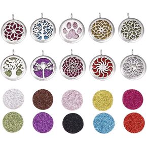 Vie Jeune 5pcs Mixed Pearl Cage Floating Pendant Aroma Diffuser Charms Stainless Steel Tone Perfume Essential Oil Diffuser Necklace Pendant Locket Jewelry in Kuwait