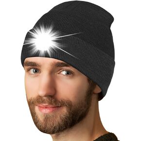 Gifts for Men Women, Unisex Beanie with Light, Stocking Stuffers for Adults Christmas Birthday for All