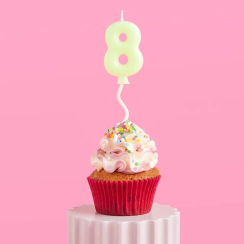 xo, Fetti #4 Orange Birthday Candle - 1 Piece | Birthday Supplies, Fourth Birthday Party Favors, 4th, 14th, 24th, 34th, 40th in Saudi Arabia
