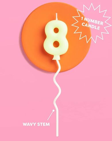 xo, Fetti #4 Orange Birthday Candle - 1 Piece | Birthday Supplies, Fourth Birthday Party Favors, 4th, 14th, 24th, 34th, 40th in Saudi Arabia