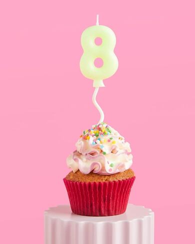 xo, Fetti #4 Orange Birthday Candle - 1 Piece | Birthday Supplies, Fourth Birthday Party Favors, 4th, 14th, 24th, 34th, 40th in Saudi Arabia