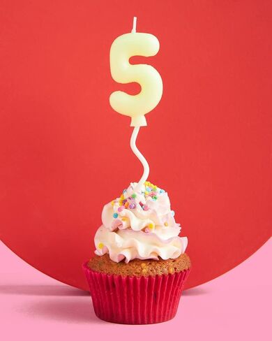 xo, Fetti #4 Orange Birthday Candle - 1 Piece | Birthday Supplies, Fourth Birthday Party Favors, 4th, 14th, 24th, 34th, 40th in Saudi Arabia
