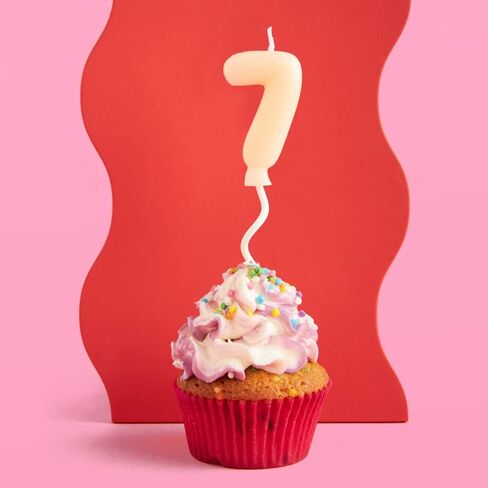 xo, Fetti #4 Orange Birthday Candle - 1 Piece | Birthday Supplies, Fourth Birthday Party Favors, 4th, 14th, 24th, 34th, 40th in Saudi Arabia