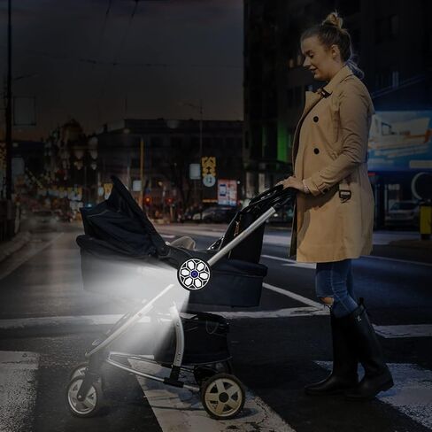 Stroller Light 2 Pieces, LOMHYVE Stroller lamp with 6 Lighting Effects, LED reflectors Lighting for Strollers, Stroller Light Suitable for All Strollers in Saudi Arabia