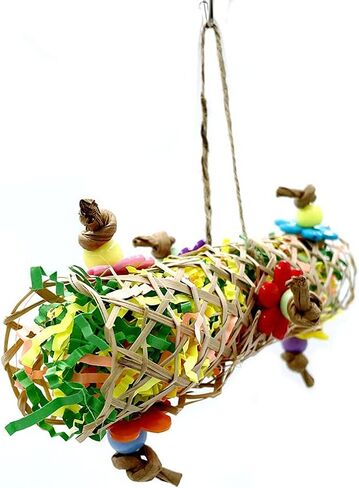 جيليجي العاب مضغ للطيور على شكل تاكو، مع عبوتين من الورق الممزق الملون، العاب تقطيع معلقة للباراكيت والكوكاتيل والكايك والبادجي والكويكر in Kuwait