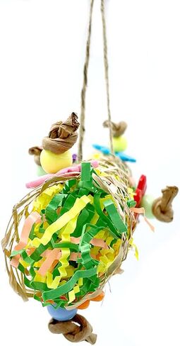 جيليجي العاب مضغ للطيور على شكل تاكو، مع عبوتين من الورق الممزق الملون، العاب تقطيع معلقة للباراكيت والكوكاتيل والكايك والبادجي والكويكر in Kuwait