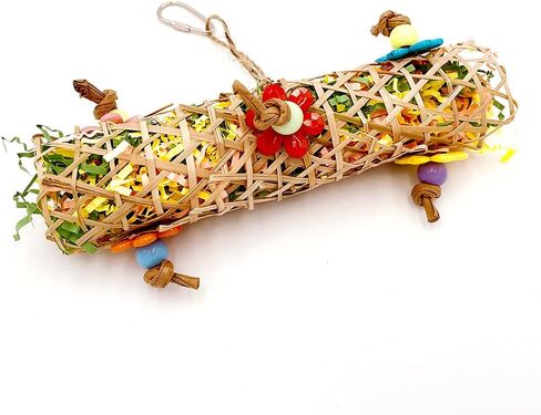 جيليجي العاب مضغ للطيور على شكل تاكو، مع عبوتين من الورق الممزق الملون، العاب تقطيع معلقة للباراكيت والكوكاتيل والكايك والبادجي والكويكر in Kuwait