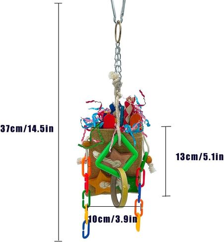 Bird Lucky Bag Toys - Bird Foraging Bag with Array of Chewable Toys for Small and Medium Parrot Cockatiels Parakeets Conures Quakers Caiques Pionus Senegals in Kuwait