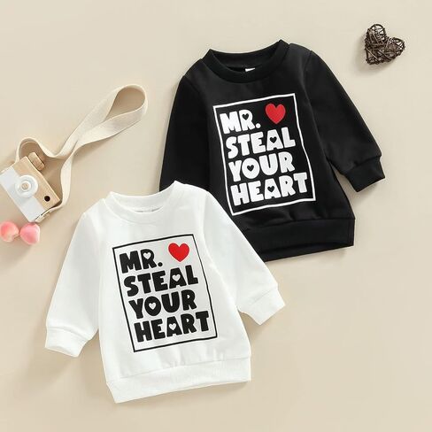 BeQeewll الرضع طفل بنين بنات Crewneck البلوز أحبك أكثر رسالة ملابس منقوشة بكم طويل البلوز قميص سترة بلايز in Kuwait
