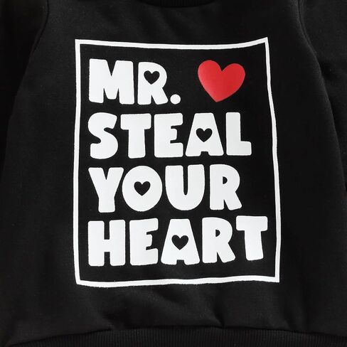 BeQeewll الرضع طفل بنين بنات Crewneck البلوز أحبك أكثر رسالة ملابس منقوشة بكم طويل البلوز قميص سترة بلايز in Kuwait