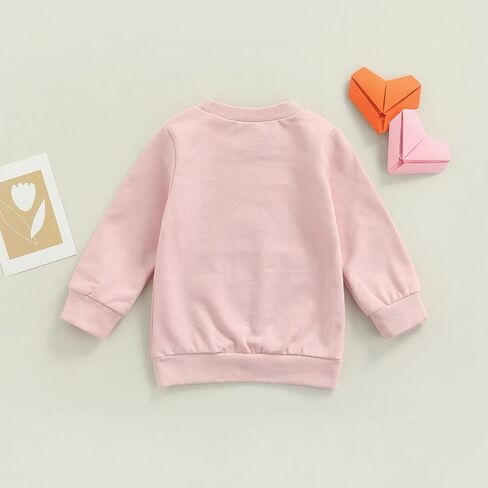 BeQeewll الرضع طفل بنين بنات Crewneck البلوز أحبك أكثر رسالة ملابس منقوشة بكم طويل البلوز قميص سترة بلايز in Kuwait