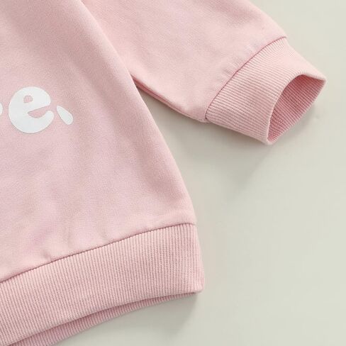 BeQeewll الرضع طفل بنين بنات Crewneck البلوز أحبك أكثر رسالة ملابس منقوشة بكم طويل البلوز قميص سترة بلايز in Kuwait