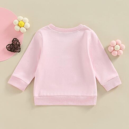 BeQeewll الرضع طفل بنين بنات Crewneck البلوز أحبك أكثر رسالة ملابس منقوشة بكم طويل البلوز قميص سترة بلايز in Kuwait