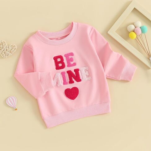 BeQeewll الرضع طفل بنين بنات Crewneck البلوز أحبك أكثر رسالة ملابس منقوشة بكم طويل البلوز قميص سترة بلايز in Kuwait