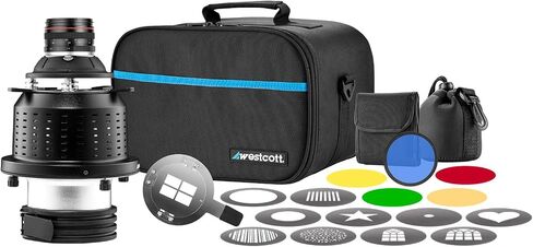 Westcott Optical Spot by Lindsay Adler with 50mm EF Mount Lens, 11 GOBO Designs, 5 Color Gels, & Travel Case (Profoto Mount) in Saudi Arabia
