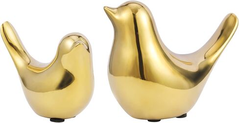 Bird Room Decor, Cute Home Office Living Room Desk House Mid Century Modern Bookshelf Decor Accents Ceramic Sculpture Decorations for Bedroom Muebles Para Salas De Casa Para La Sala White 2Pcs in Saudi Arabia