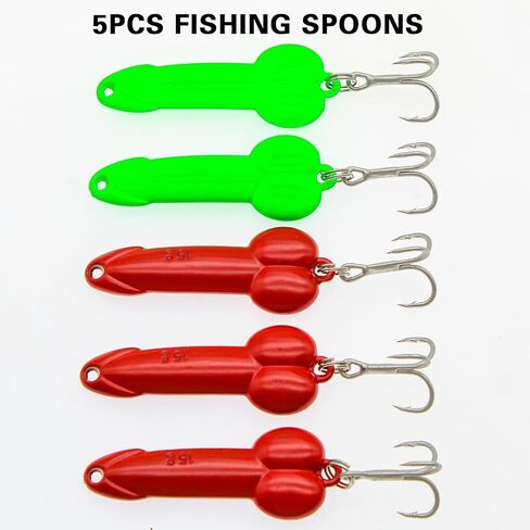 Proximitck 5 قطع من طعم الصيد ملاعق الصيد، طعم معدني صلب، طُعم صيد مضحك، طُعم صيد السمك، خطافات ثلاثية، ملعقة صيد دوارة للمياه المالحة، وسمك السلمون المرقط في المياه العذبة in Kuwait