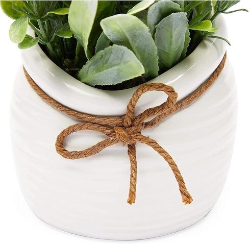 Juvale Artificial Flowers with Small White Vase, Home Decoration (3.5 x 6 Inches) in Saudi Arabia