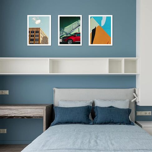 AUEAR، مجموعة إطارات صور مقاس 11 × 14 مكونة من 3 قطع، تعرض صورتين مقاس 5 × 7 مع حصيرة أو 11 × 14 بدون حصيرة، من الخشب الصلب والزجاج، إطارات صور لعرض الحائط، بني متعثر in Saudi Arabia