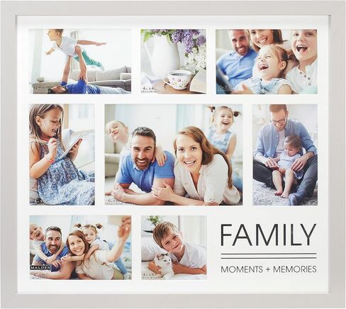 Malden International Designs The Love of a Family Dimensional Collage Black Picture Frame, 8 Option, 6-4x6 & 2-4x4, Black (8308-08) in Saudi Arabia