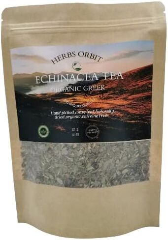 Echinacea Tea Organic Loose Leaf Echinacea Flowers Dried Organic Boosting Herbal Infusion for Kids and Adults Greek Herbs 3 oz in Saudi Arabia