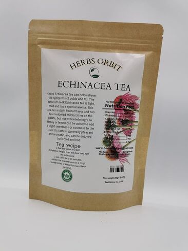 Echinacea Tea Organic Loose Leaf Echinacea Flowers Dried Organic Boosting Herbal Infusion for Kids and Adults Greek Herbs 3 oz in Saudi Arabia