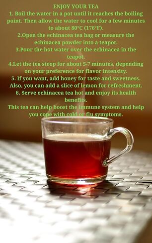 Echinacea Tea Organic Loose Leaf Echinacea Flowers Dried Organic Boosting Herbal Infusion for Kids and Adults Greek Herbs 3 oz in Saudi Arabia