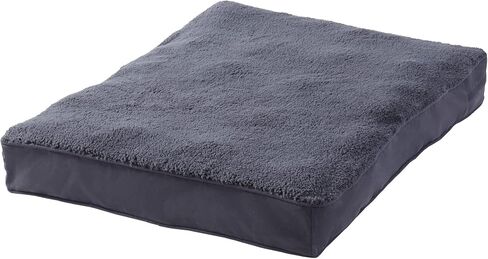 Happy Hounds Daisy Deluxe Supportive Sherpa Dog Bed, Large (48 x 36 in.), Pewter in Kuwait