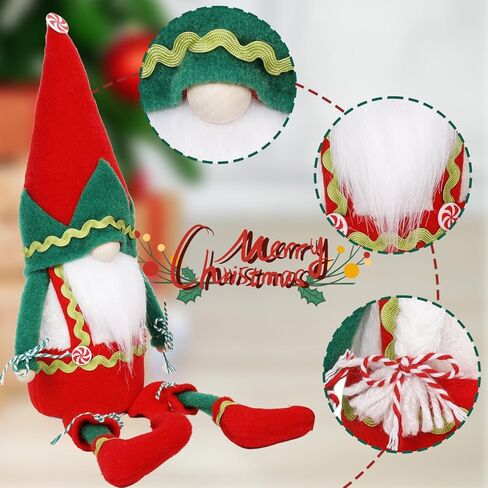 QuanYaaJoy Elf Gnomes Decorations, 2Pack Handmade Tomte Swedish Gnome Scandinavian Figurine Nordic Gnomes Plush Long Leg in Kuwait