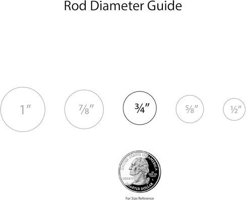 Decopolitan Cap Single Telescoping Drapery Rod Set, برونزي, 18-36-Inch in Kuwait