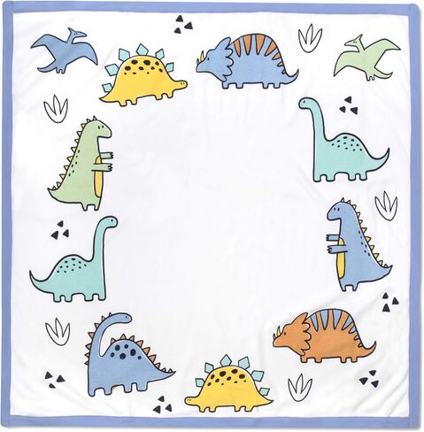 Baby Weekly, Monthly Milestone Blanket for Baby Boys and Girls with Month & Week Markers for Swaddling and Baby Photo Props (Dino Time) in Kuwait