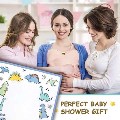 Baby Weekly, Monthly Milestone Blanket for Baby Boys and Girls with Month & Week Markers for Swaddling and Baby Photo Props (Dino Time) in Kuwait