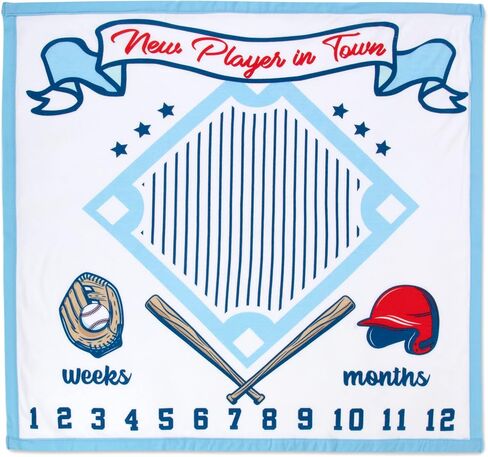 Baby Weekly, Monthly Milestone Blanket for Baby Boys and Girls with Month & Week Markers for Swaddling and Baby Photo Props (Dino Time) in Kuwait