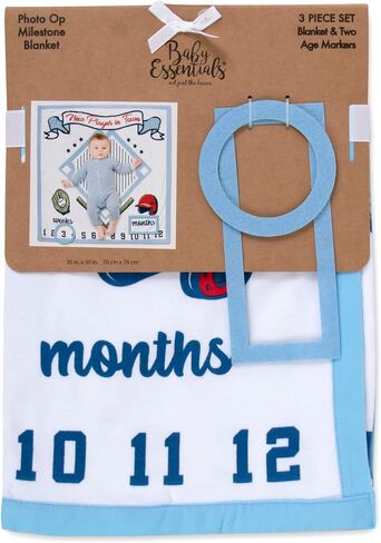 Baby Weekly, Monthly Milestone Blanket for Baby Boys and Girls with Month & Week Markers for Swaddling and Baby Photo Props (Dino Time) in Kuwait